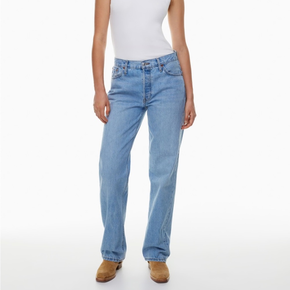 RE/DONE 90,s Loose Straight Fit Size 28 Button Fly Color: 4 Year Wear